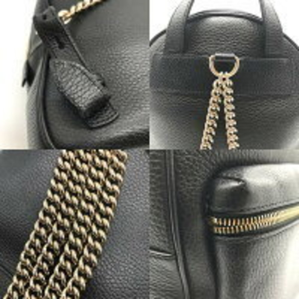Gucci Soho Interlocking B Black Backpack Leather … - image 6